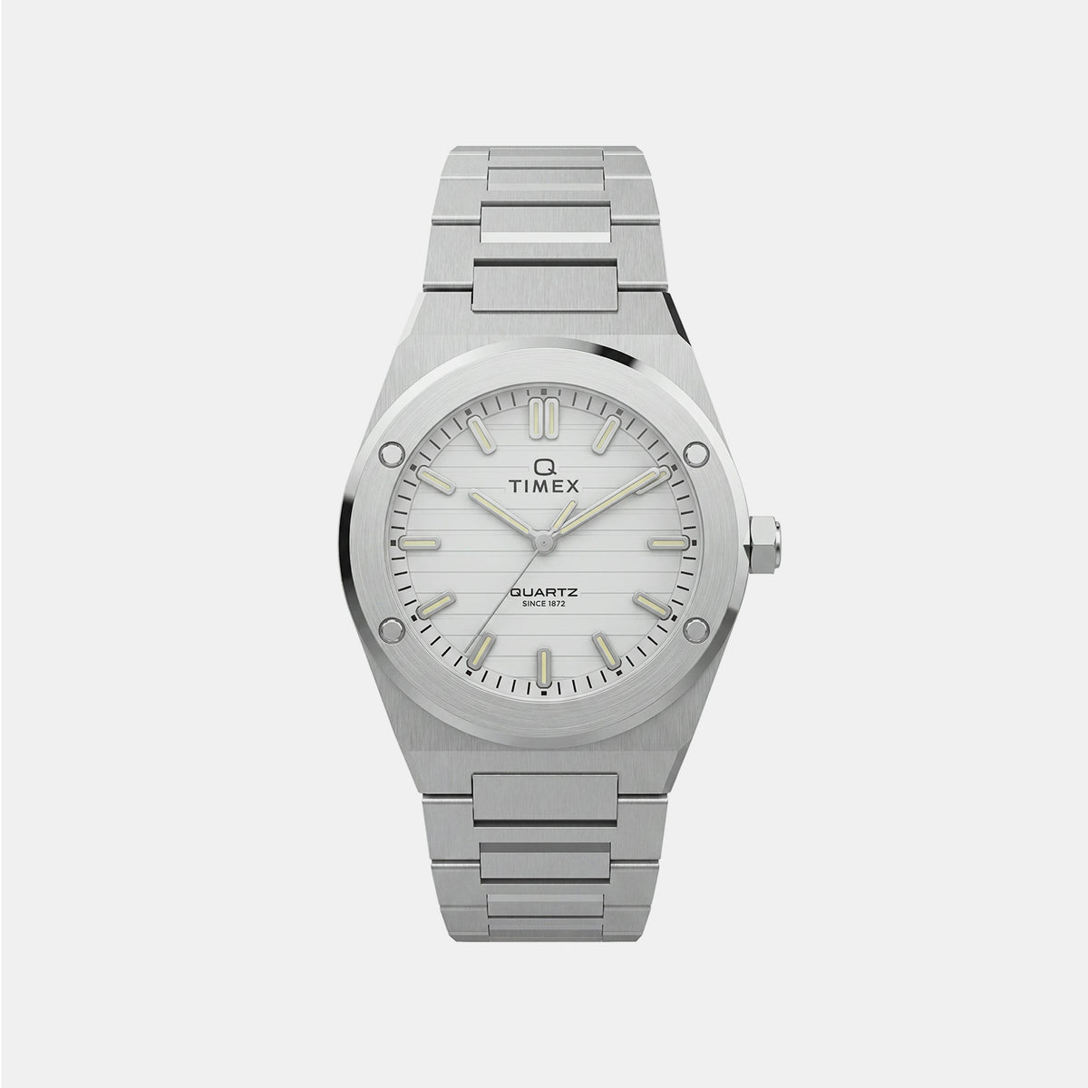 Q Timex Women Quartz Silver Dial Analog Stainless Steel Watch TW2Y81800UJ