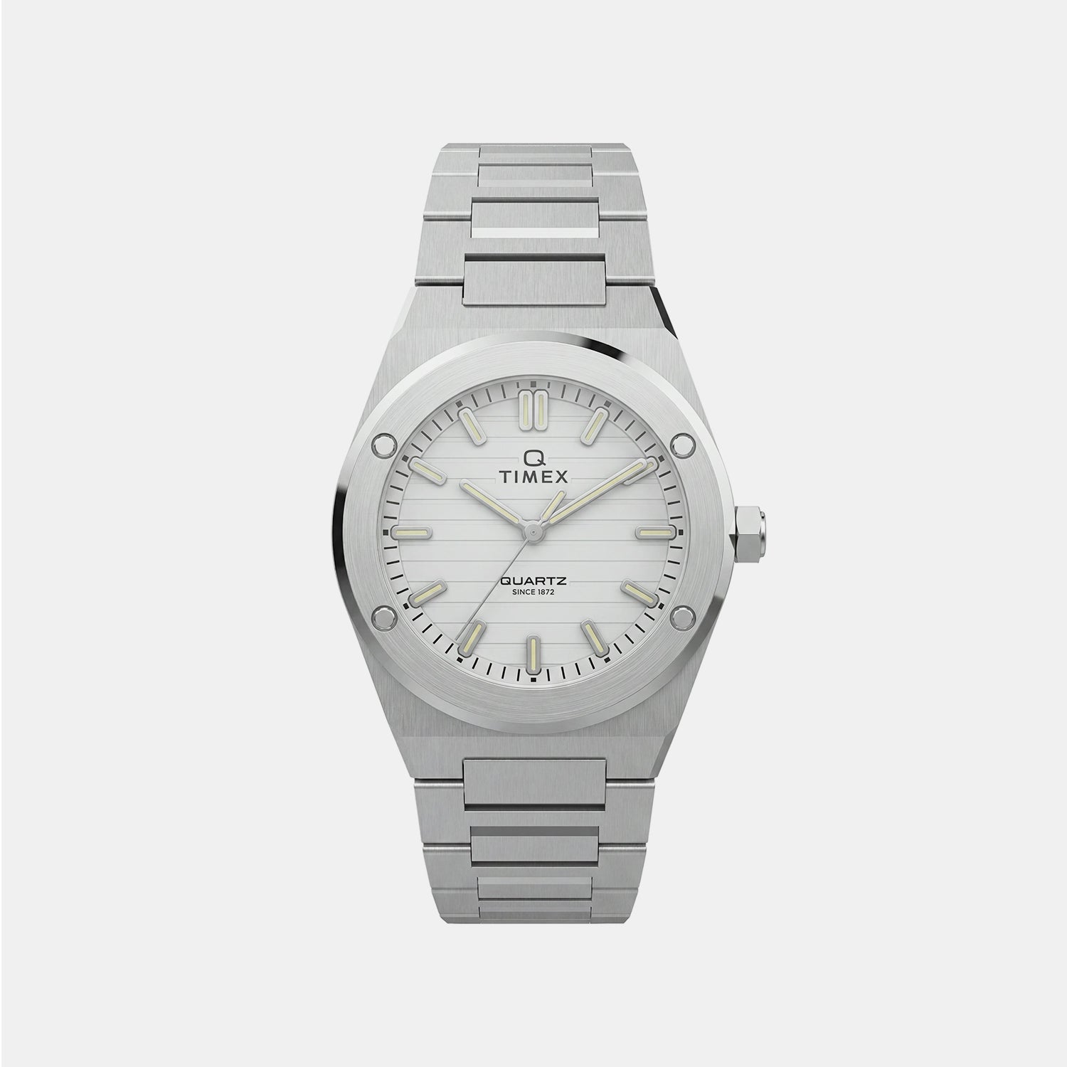 Q Timex Women Quartz Silver Dial Analog Stainless Steel Watch TW2Y81800UJ