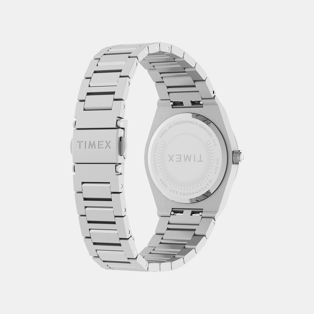 Q Timex Women Quartz Silver Dial Analog Stainless Steel Watch TW2Y81800UJ