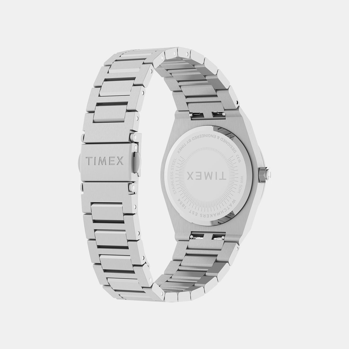 Q Timex Women Quartz Silver Dial Analog Stainless Steel Watch TW2Y81800UJ