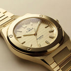 Q Timex Women Quartz Gold Dial Analog Stainless Steel Watch TW2Y82000IK