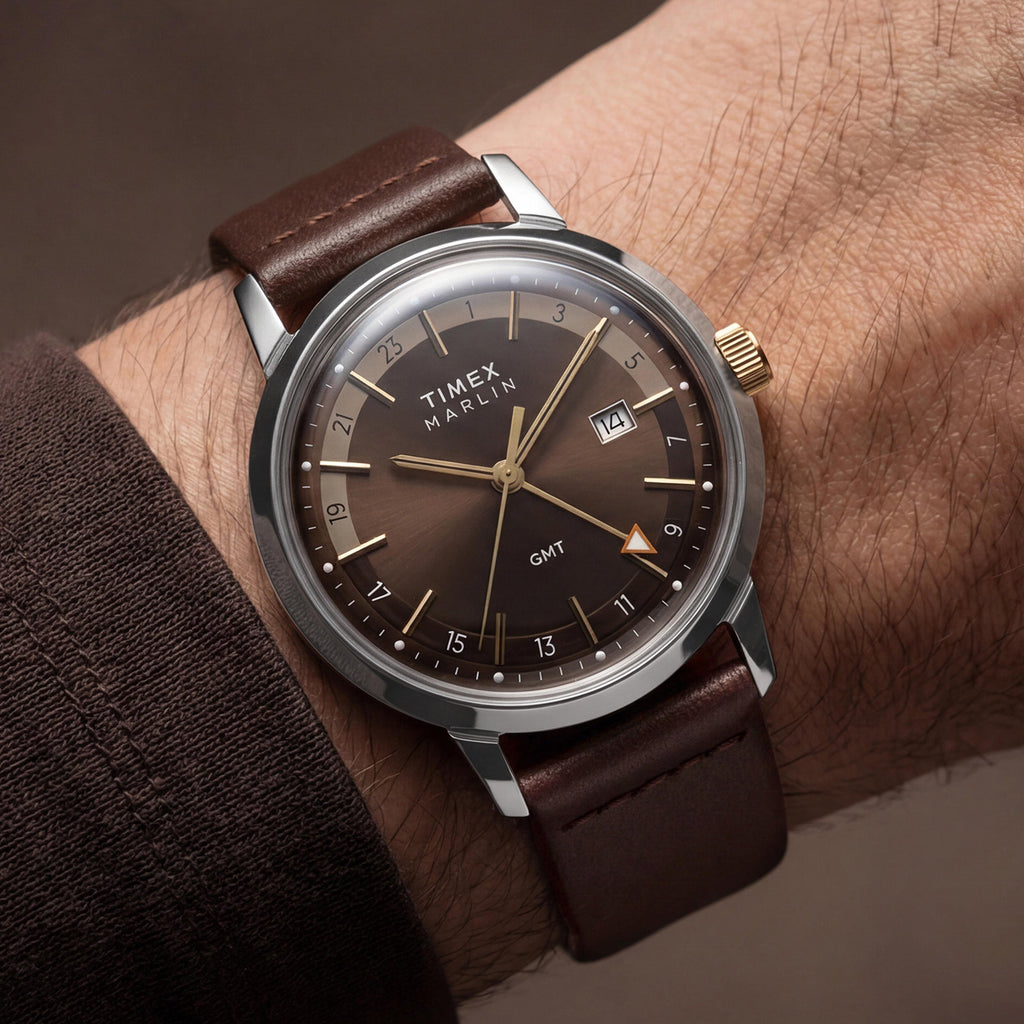 Marlin Men Quartz Brown Dial Analog Watch TW2Y84200UJ