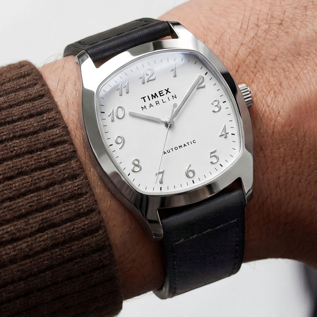 Marlin Men Automatic White Dial Analog Leather Watch TW2Y84300IK