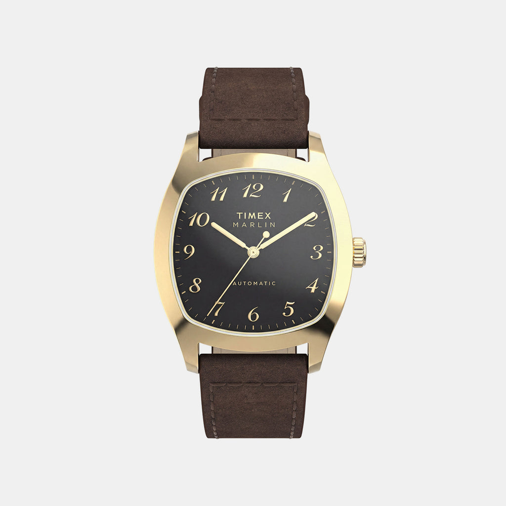 Marlin Men Automatic Black Dial Analog Leather Watch TW2Y84500IK