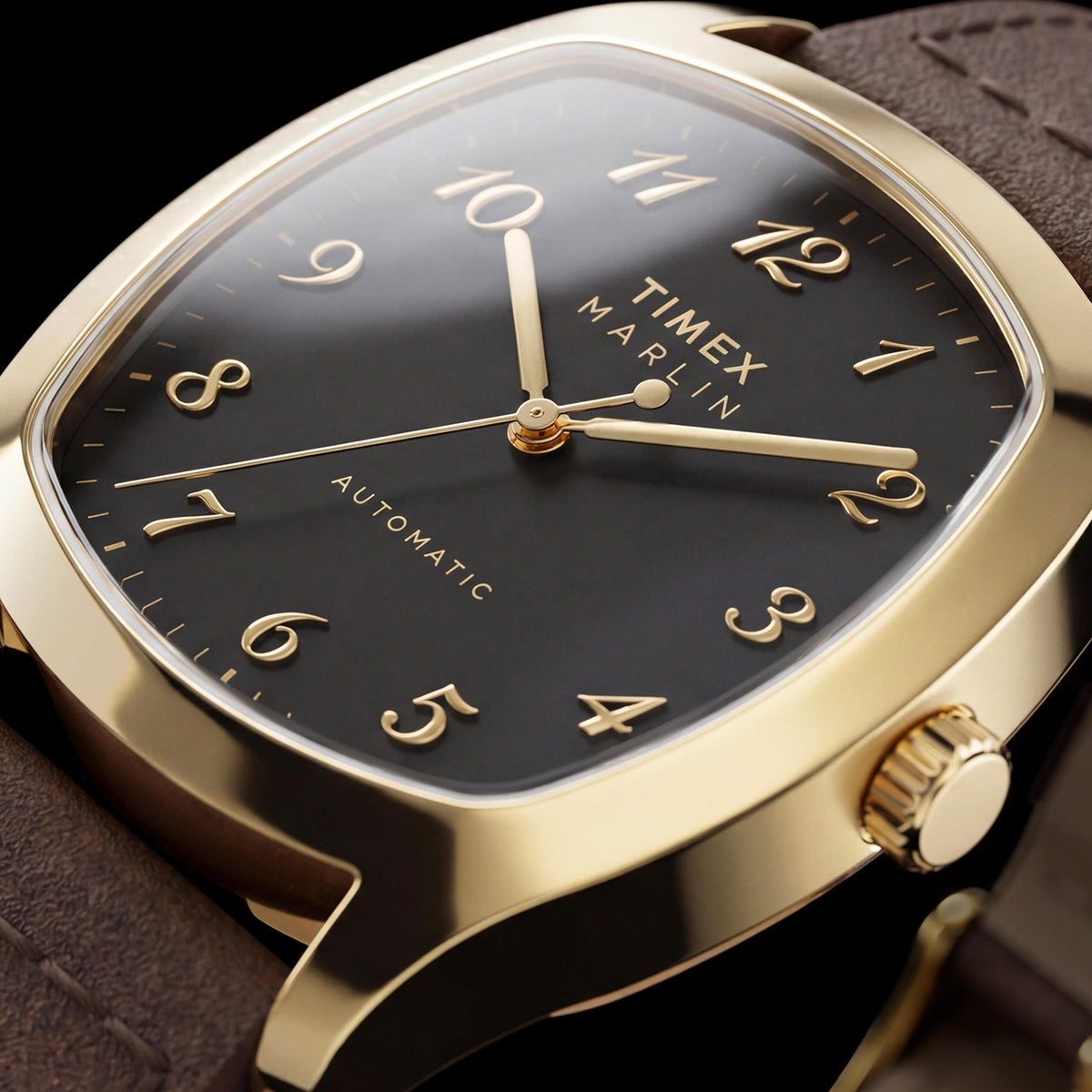 Marlin Men Automatic Black Dial Analog Leather Watch TW2Y84500IK