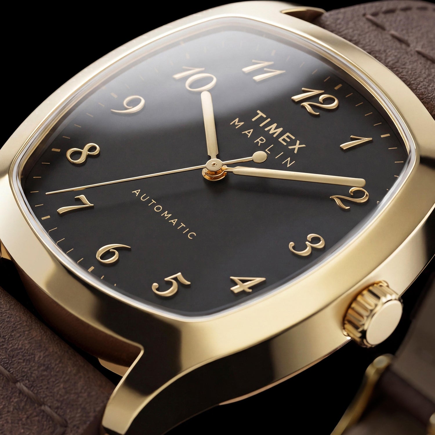 Marlin Men Automatic Black Dial Analog Leather Watch TW2Y84500IK