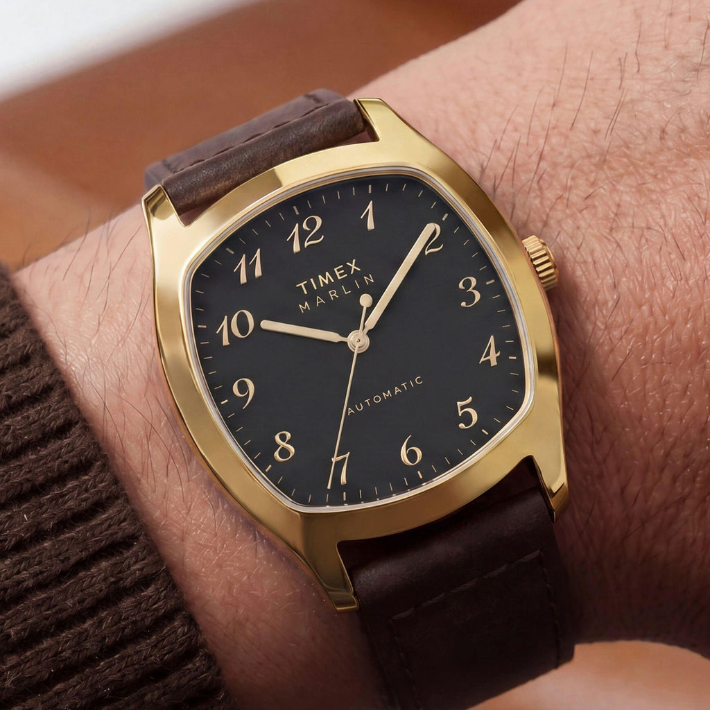 Marlin Men Automatic Black Dial Analog Leather Watch TW2Y84500IK