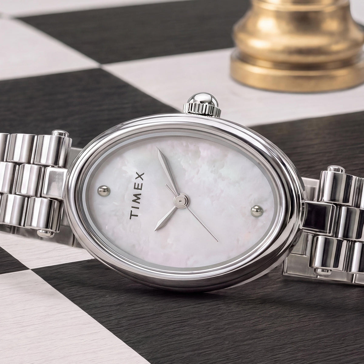 Trend Women Quartz Mother Of Pearl Dial Analog Stainless Steel Watch TW2Y86000UJ