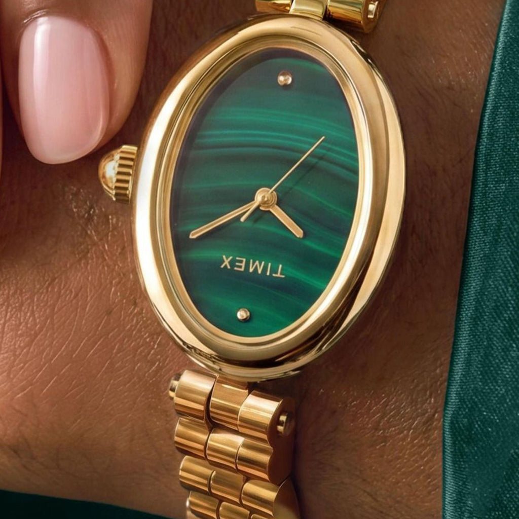 Cavatina Women Quartz Green Dial Analog Stainless Steel Watch TW2Y86100UJ