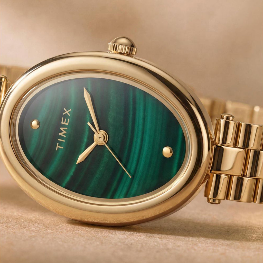 Cavatina Women Quartz Green Dial Analog Stainless Steel Watch TW2Y86100UJ