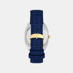 Q Timex Men Quartz Blue Dial Analog Leather Watch TW2Y87100UJ