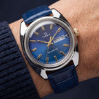 Q Timex Men Quartz Blue Dial Analog Leather Watch TW2Y87100UJ