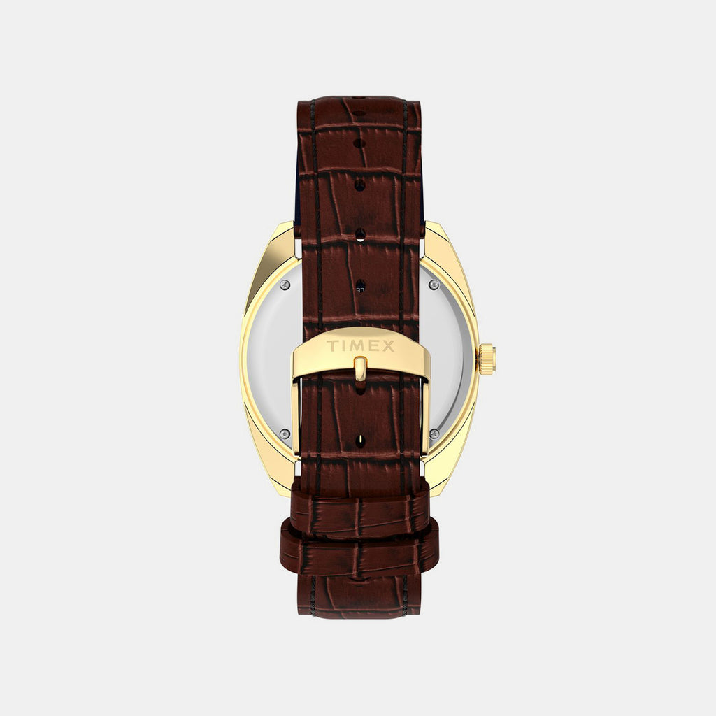 Q Timex Men Quartz Brown Dial Analog Leather Watch TW2Y87200UJ
