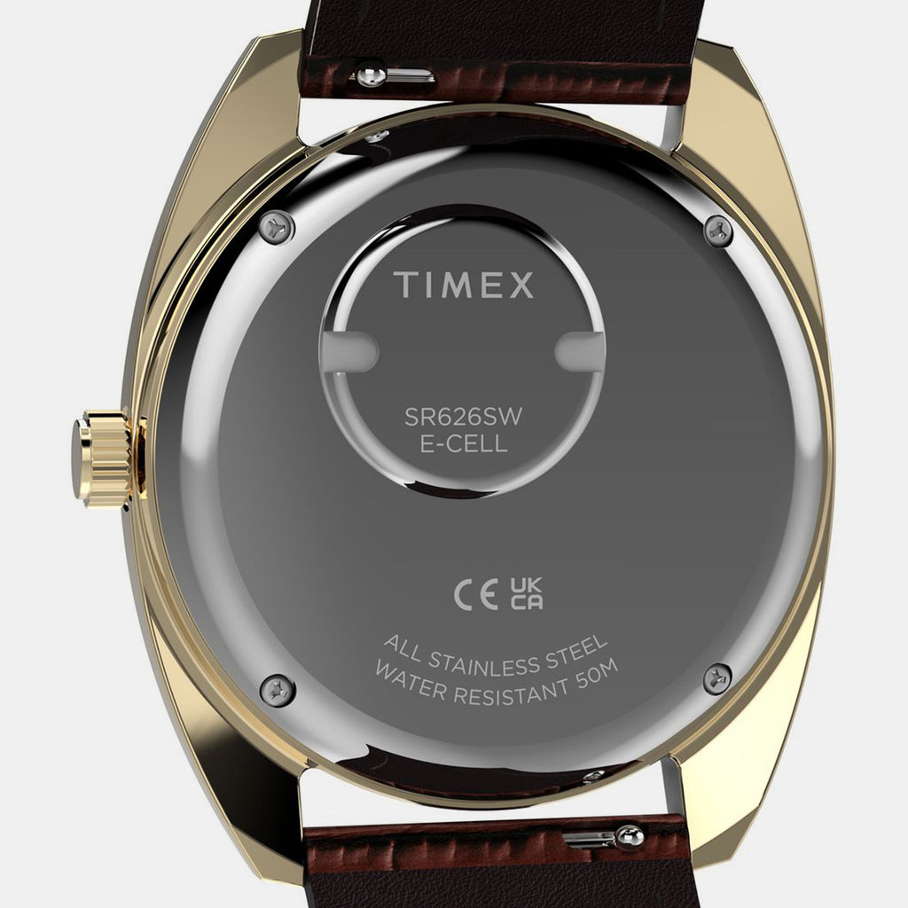 Q Timex Men Quartz Brown Dial Analog Leather Watch TW2Y87200UJ