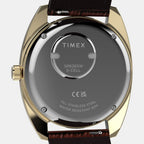 Q Timex Men Quartz Brown Dial Analog Leather Watch TW2Y87200UJ
