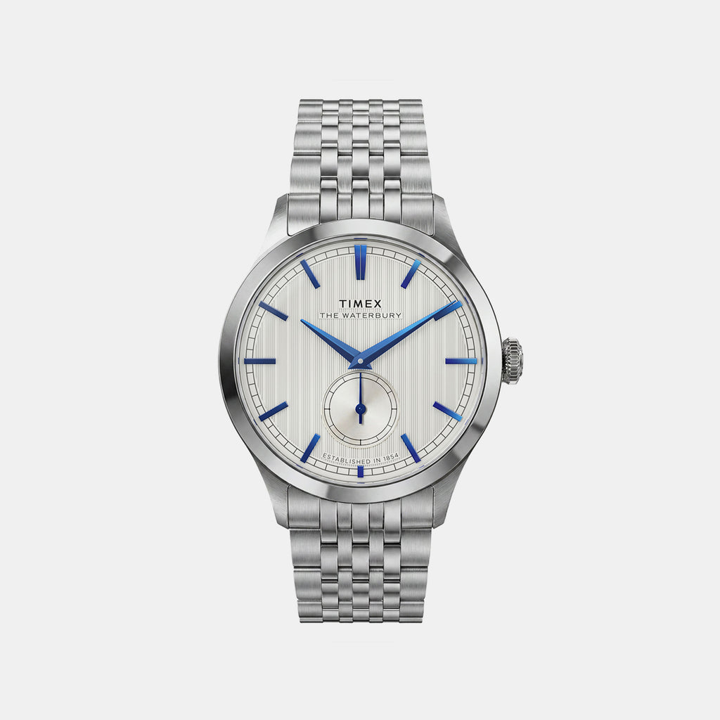 Waterbury Men Quartz White Dial Analog Stainless Steel Watch TW2Y91800IK