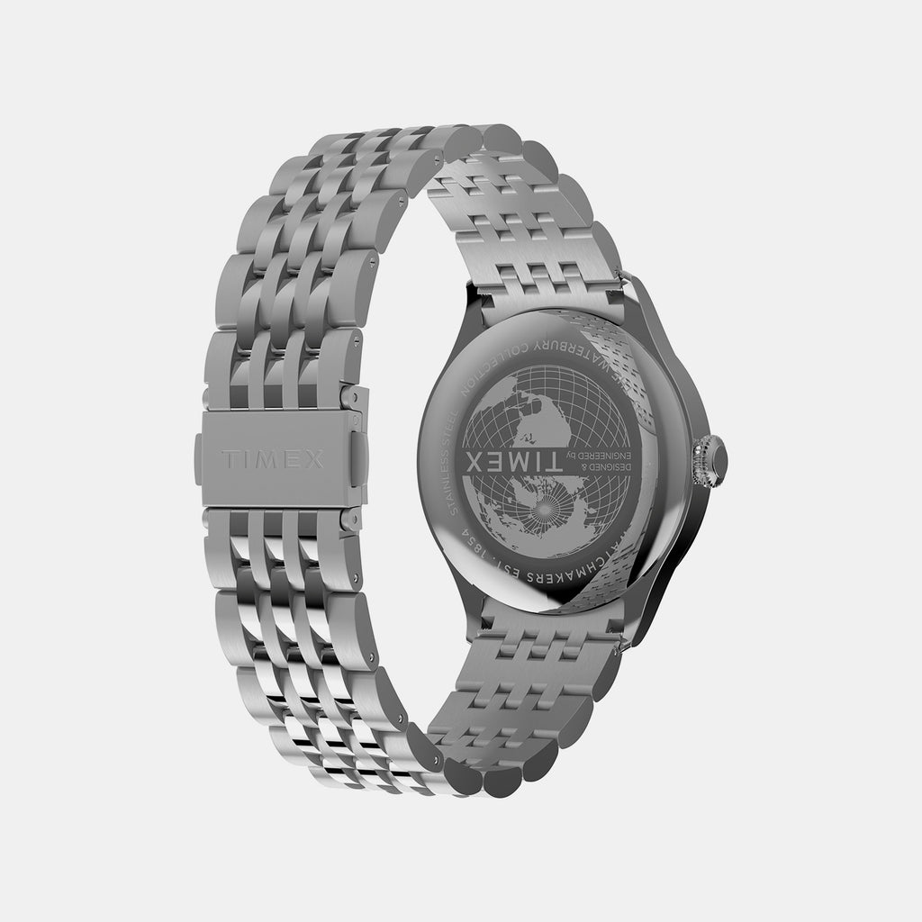 Waterbury Men Quartz White Dial Analog Stainless Steel Watch TW2Y91800IK