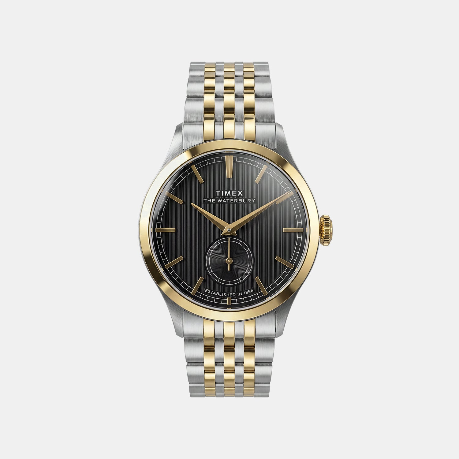 Waterbury Men Quartz Black Dial Analog Stainless Steel Watch TW2Y91900IK