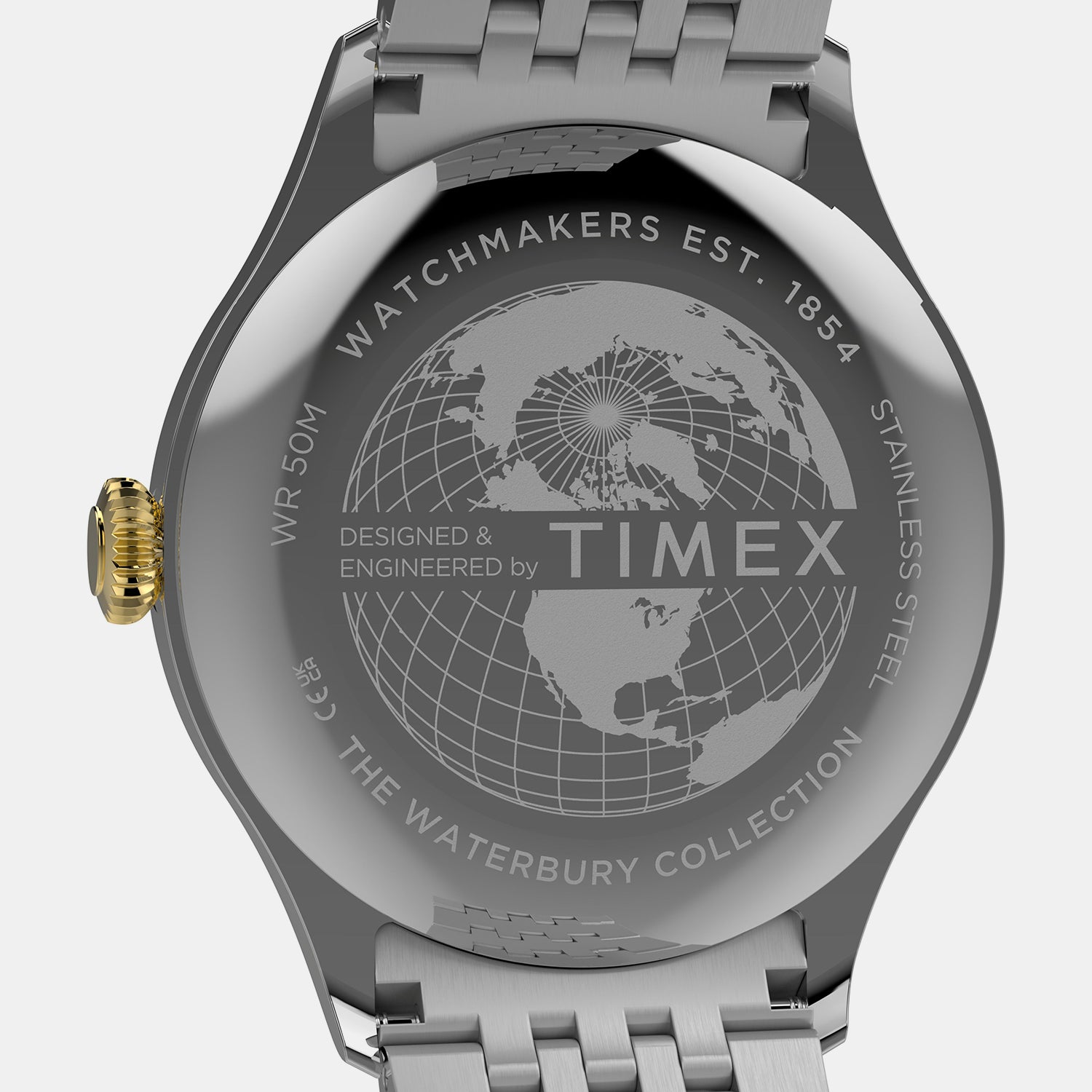 Waterbury Men Quartz Black Dial Analog Stainless Steel Watch TW2Y91900IK