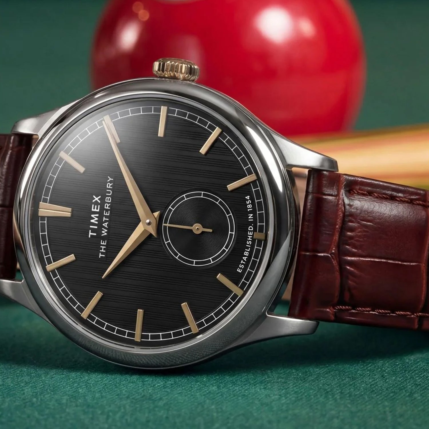 Men Quartz Black Dial Analog Leather Watch TW2Y92100UJ