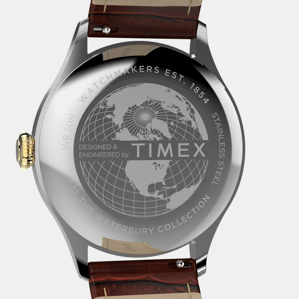 Men Quartz Black Dial Analog Leather Watch TW2Y92100UJ