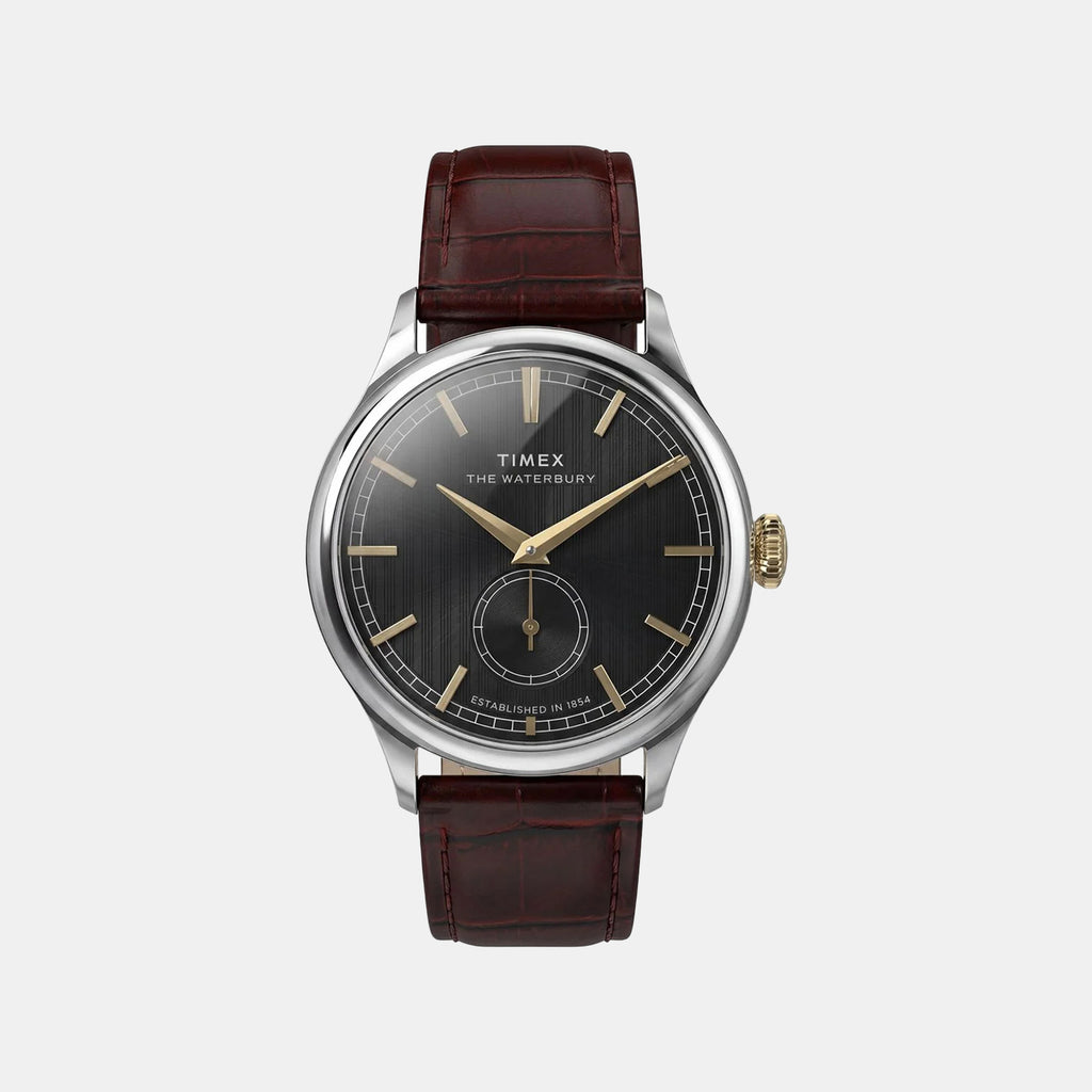 Men Quartz Black Dial Analog Leather Watch TW2Y92100UJ