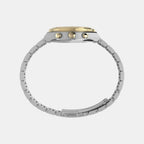 Q Timex Unisex Quartz Gold Dial Analog Stainless Steel Watch TW2Y92300UJ