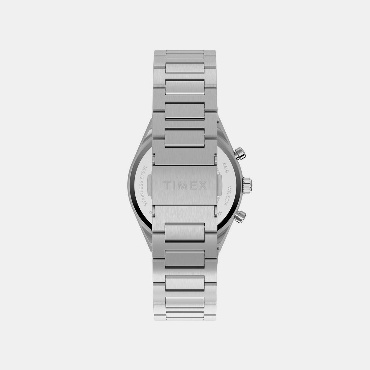 Q Timex Unisex Quartz Black Dial Analog Stainless Steel Watch TW2Y93200UJ