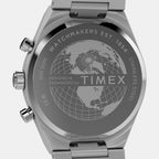 Q Timex Unisex Quartz Black Dial Analog Stainless Steel Watch TW2Y93200UJ
