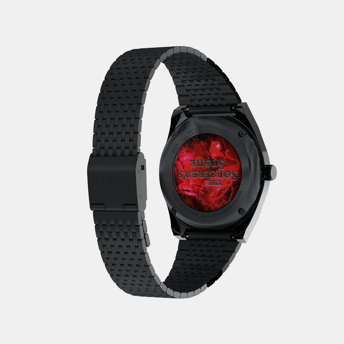 Harry Potter x Q Timex Sorcerer's Stone Men Quartz Red Dial Analog Stainless Steel Watch TW2Y99700X6