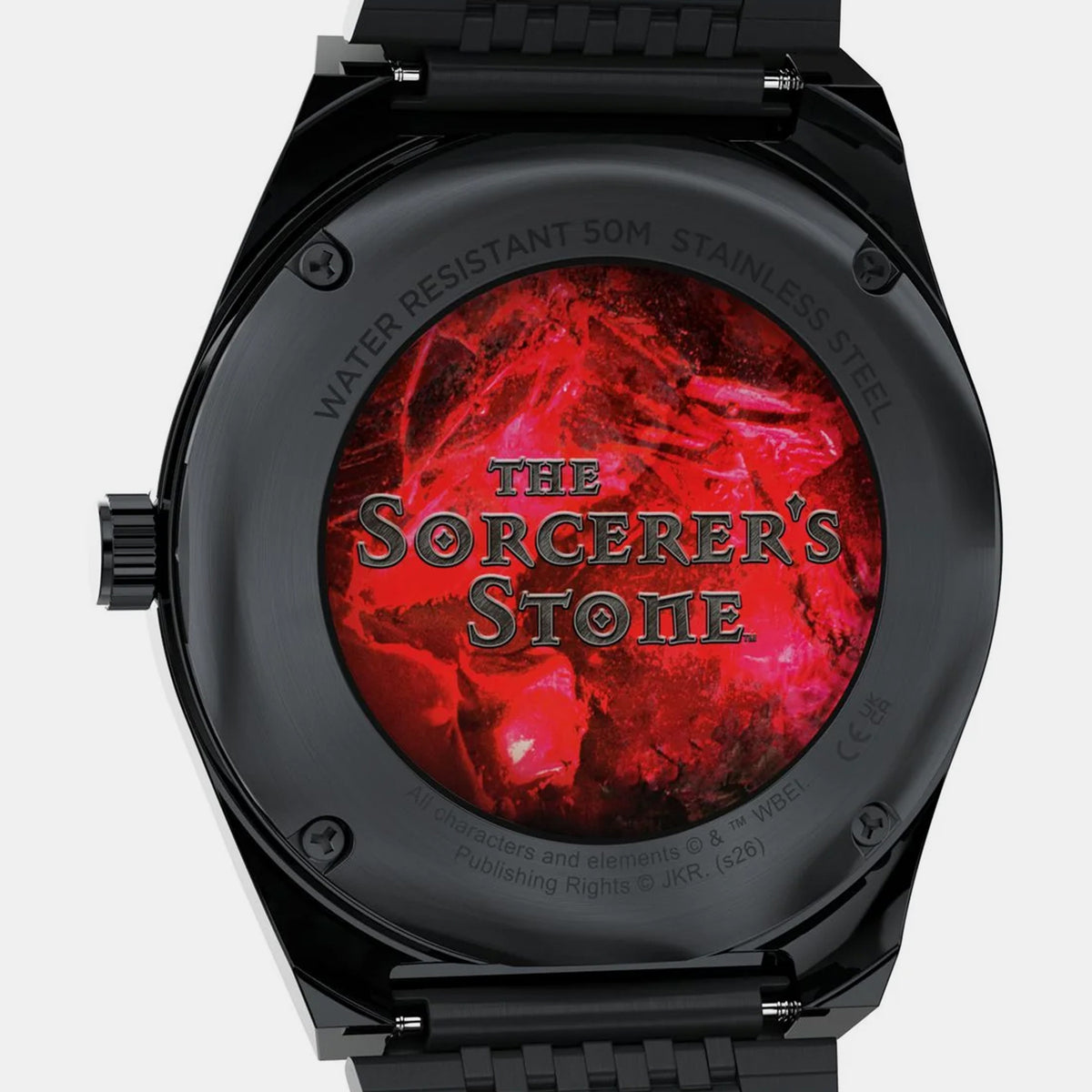 Harry Potter x Q Timex Sorcerer's Stone Men Quartz Red Dial Analog Stainless Steel Watch TW2Y99700X6