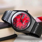 Harry Potter x Q Timex Sorcerer's Stone Men Quartz Red Dial Analog Stainless Steel Watch TW2Y99700X6