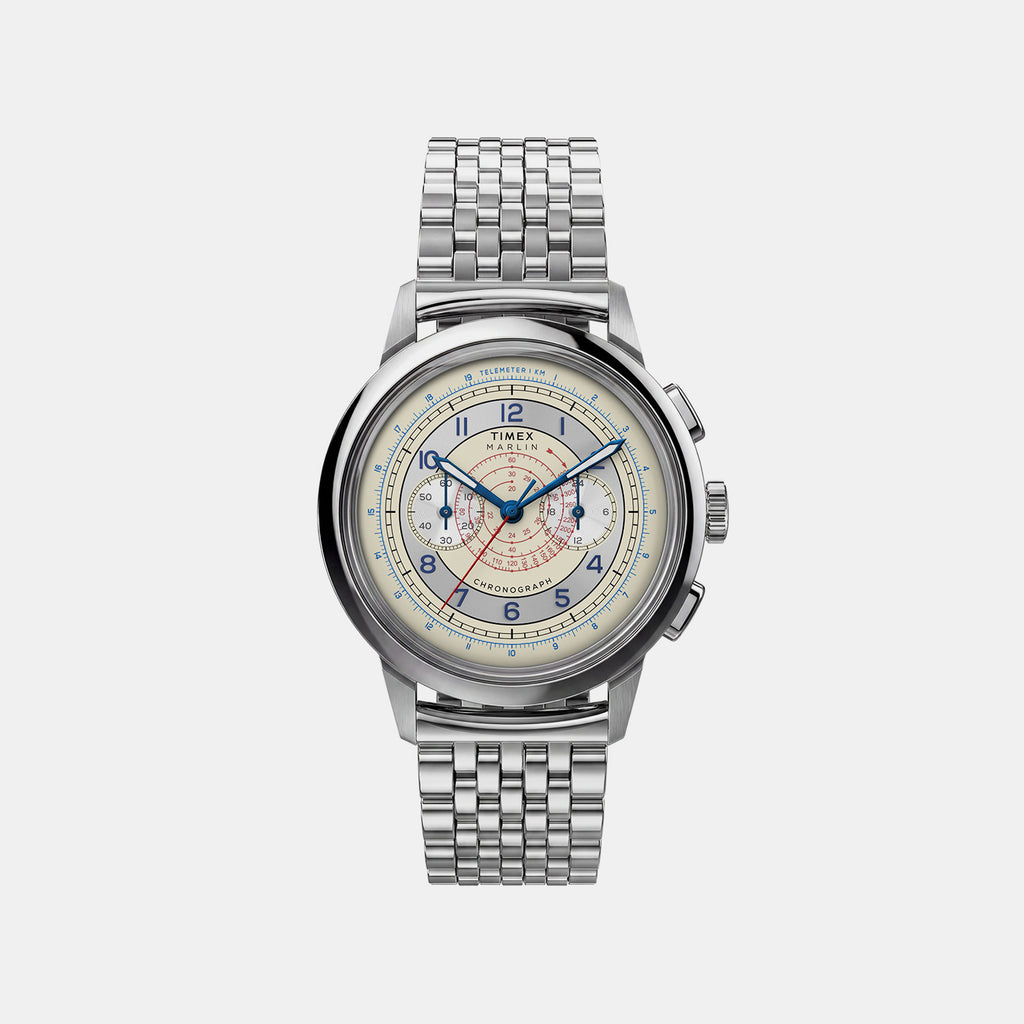 Marlin Men Quartz Silver Dial Chronograph Watch TW3A00300UJ