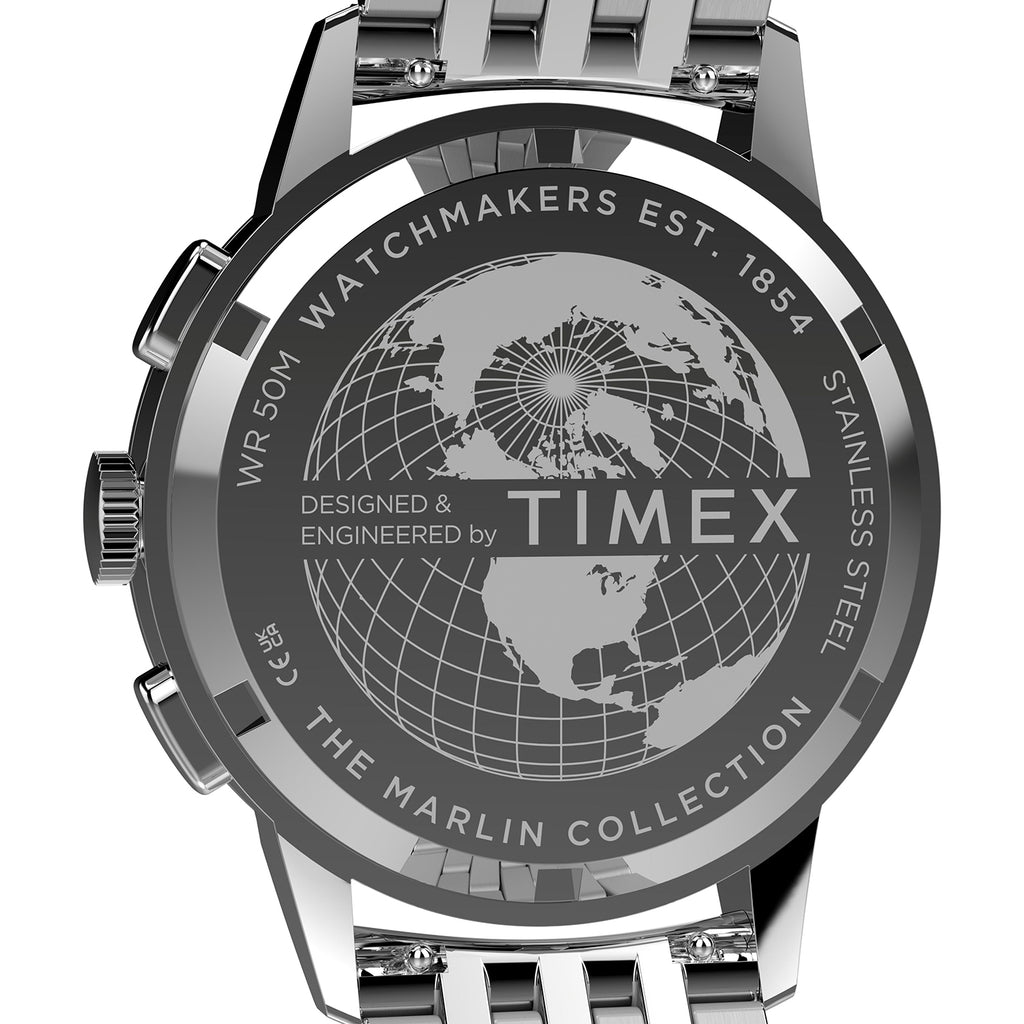 Marlin Men Quartz Silver Dial Chronograph Watch TW3A00300UJ