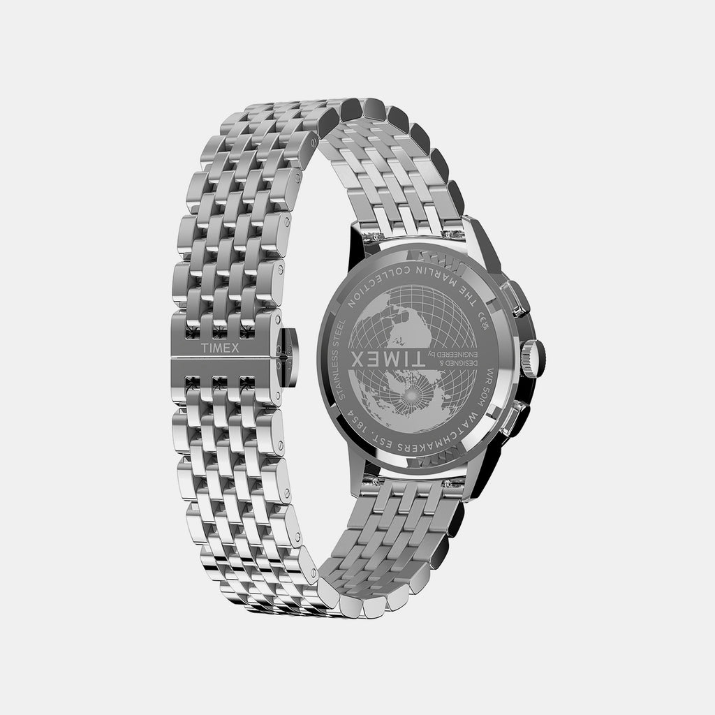 Marlin Men Quartz Silver Dial Chronograph Watch TW3A00300UJ