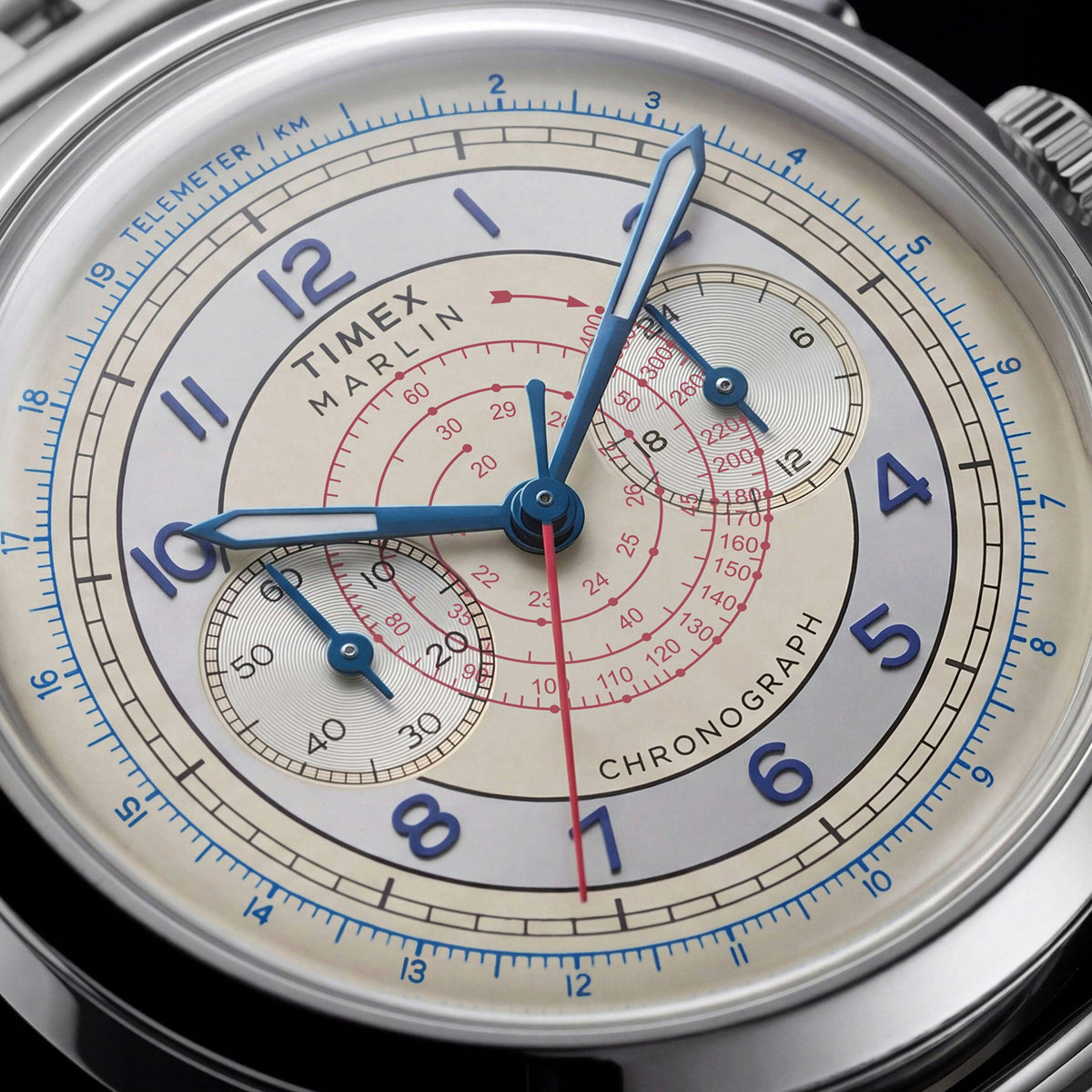 Marlin Men Quartz Silver Dial Chronograph Watch TW3A00300UJ
