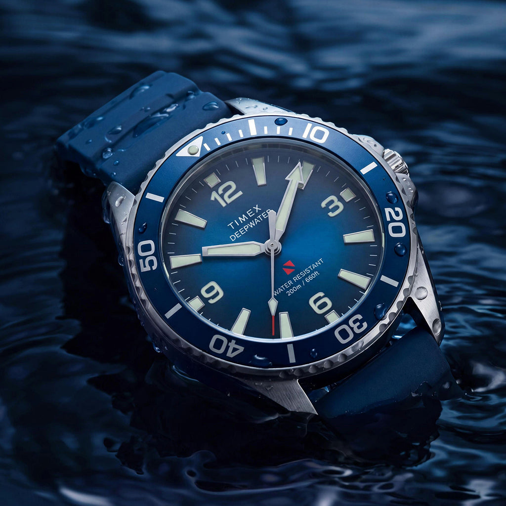 Deepwater Men Quartz Blue Dial Analog Rubber Watch TW3A01900UJ