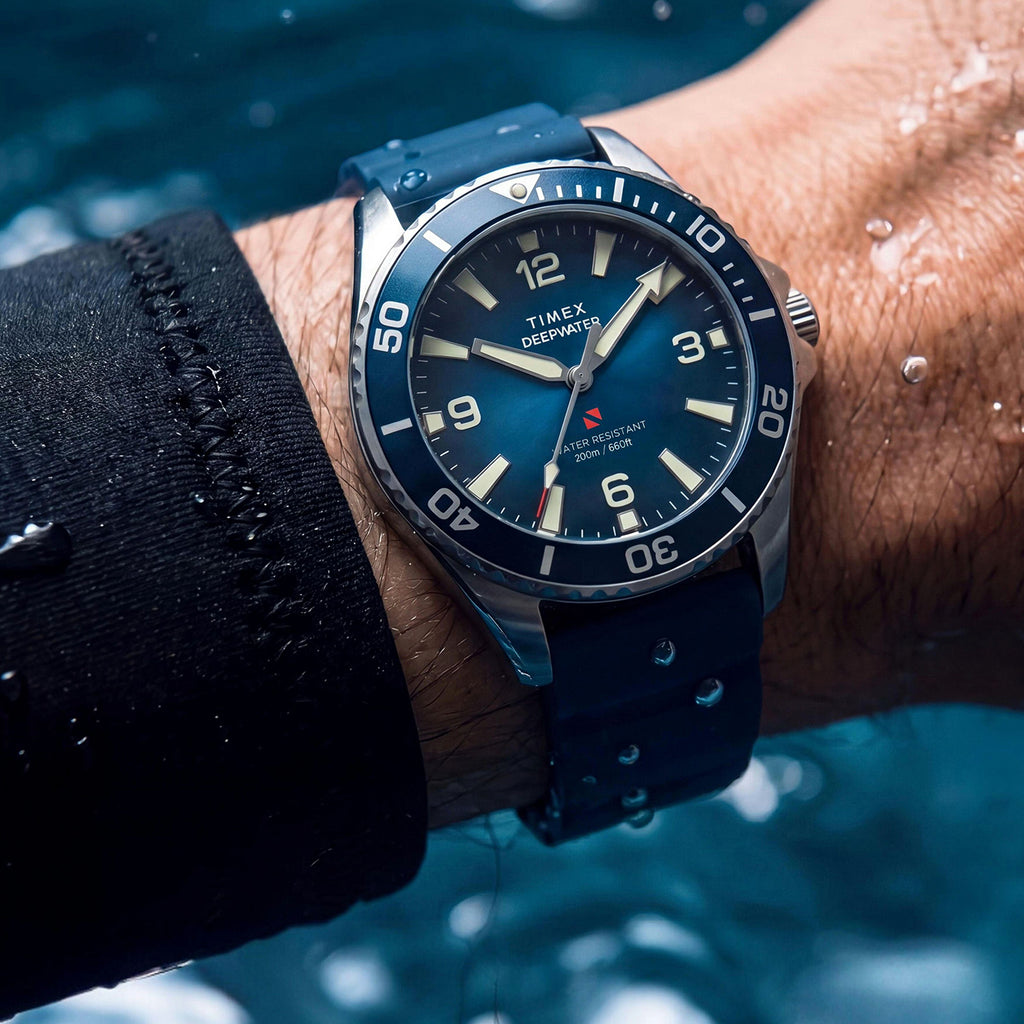 Deepwater Men Quartz Blue Dial Analog Rubber Watch TW3A01900UJ