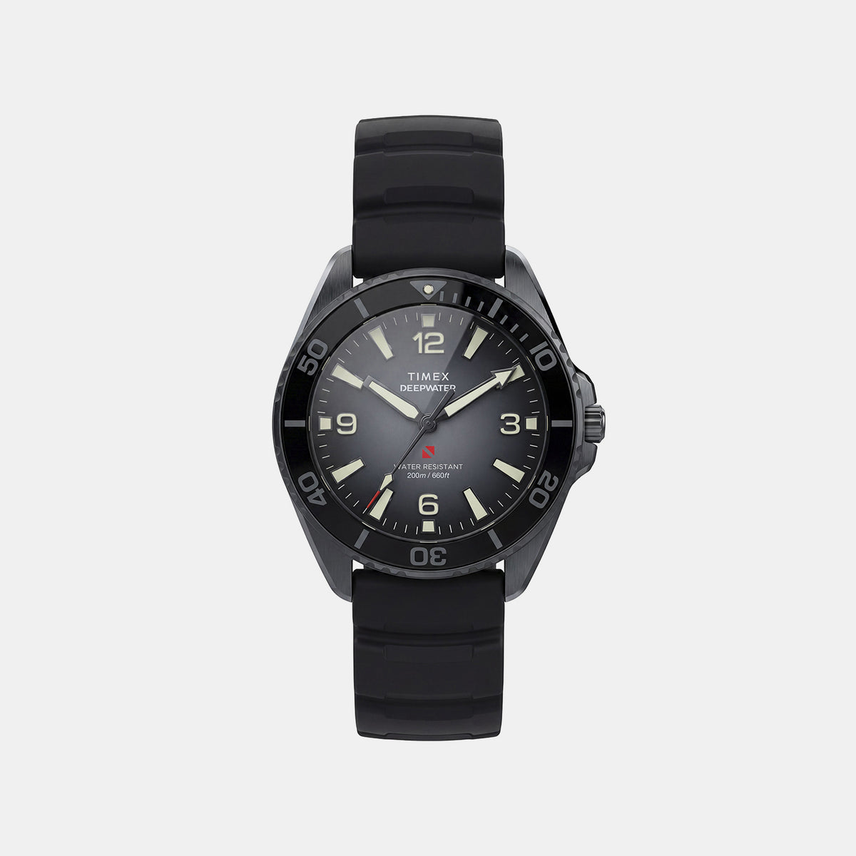 Deepwater Men Quartz Black Dial Analog Rubber Watch TW3A02000UJ