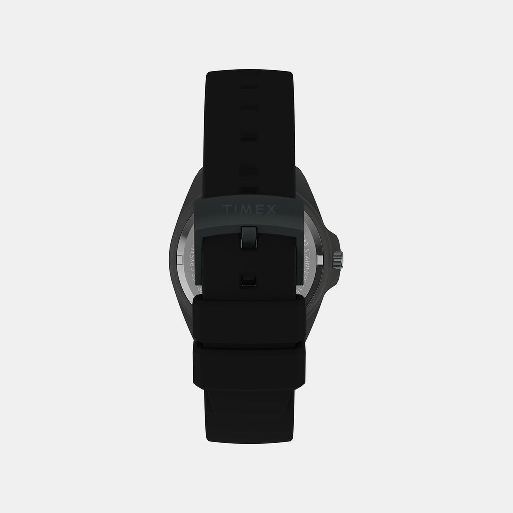 Deepwater Men Quartz Black Dial Analog Rubber Watch TW3A02000UJ