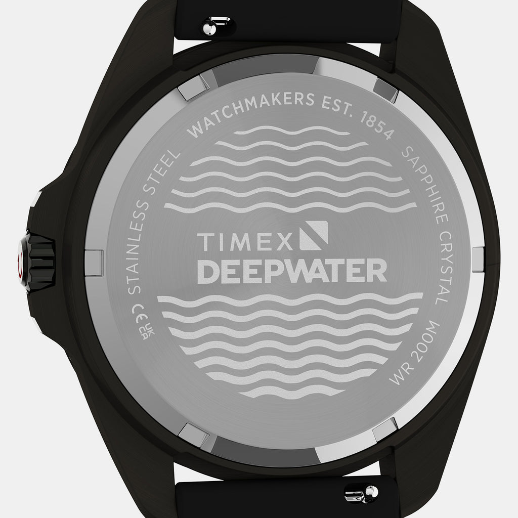 Deepwater Men Quartz Black Dial Analog Rubber Watch TW3A02000UJ