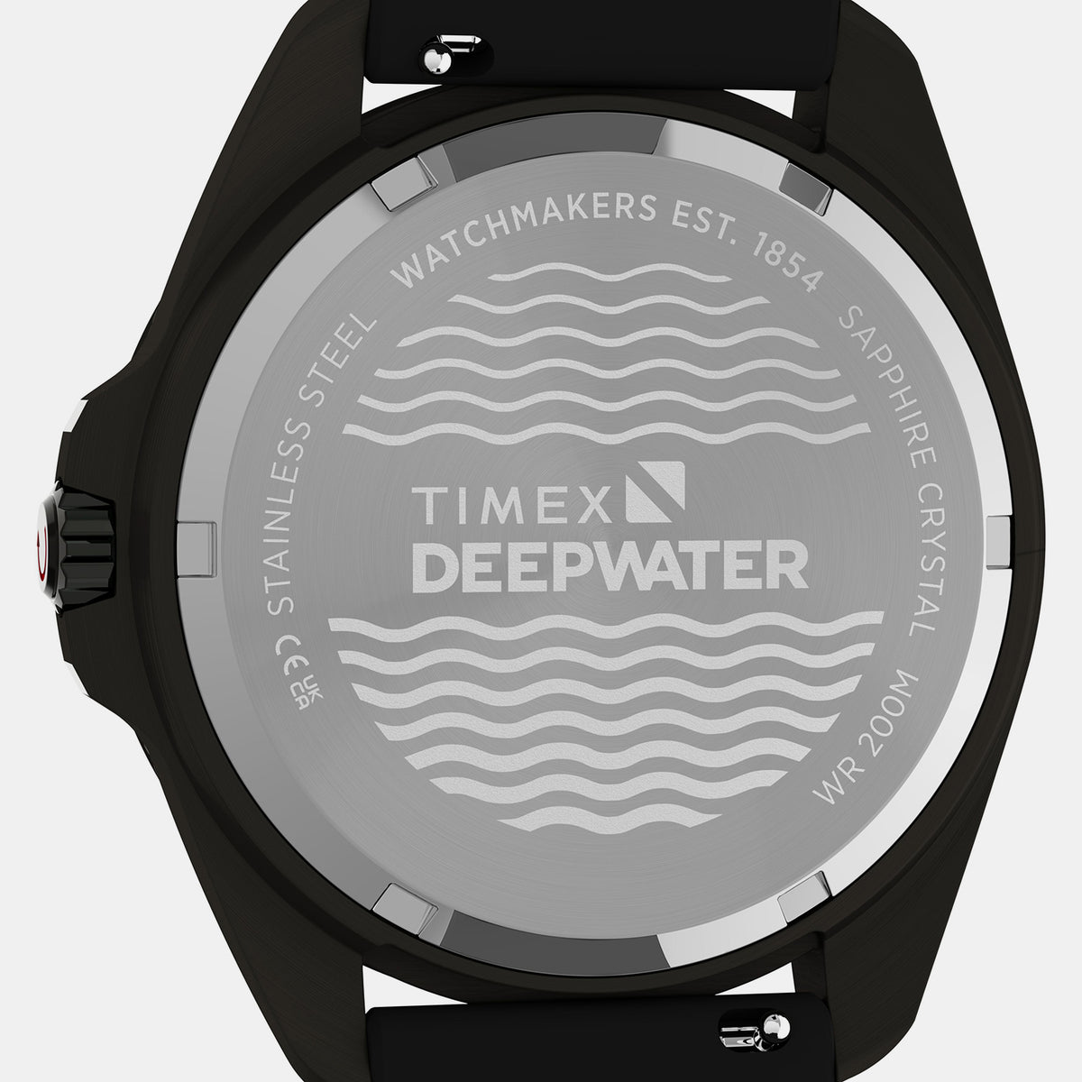 Deepwater Men Quartz Black Dial Analog Rubber Watch TW3A02000UJ