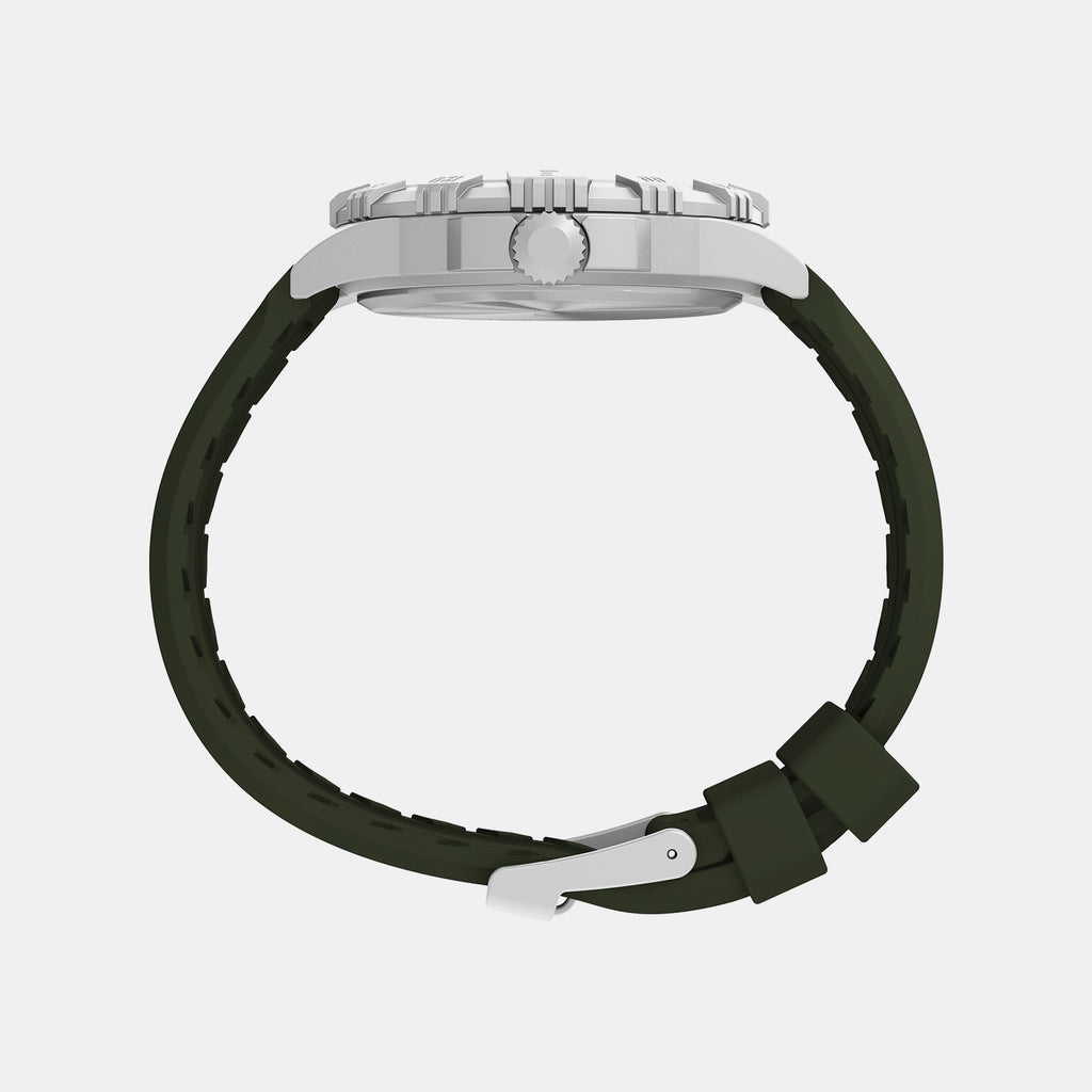 Expedition Men Quartz Green Dial Analog Silicone Watch TW4B32100UJ
