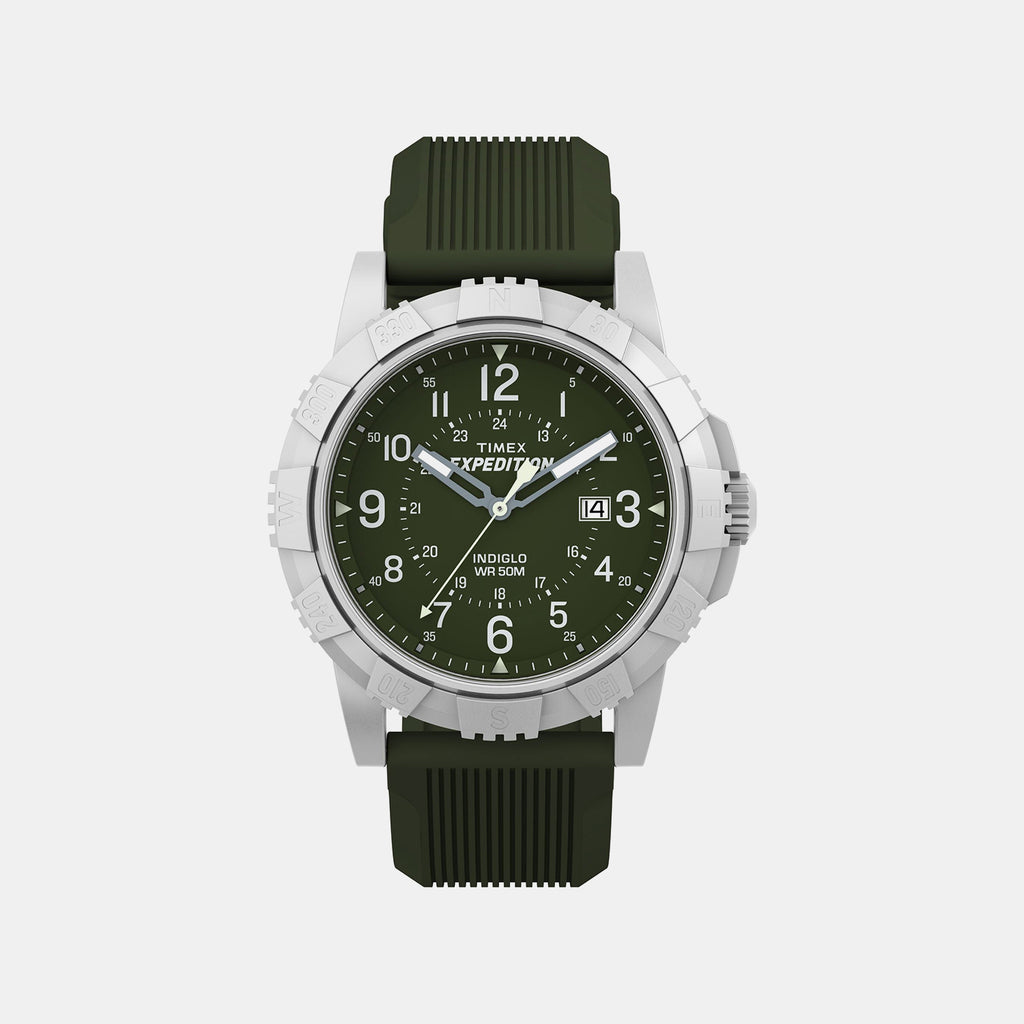 Expedition Men Quartz Green Dial Analog Silicone Watch TW4B32100UJ
