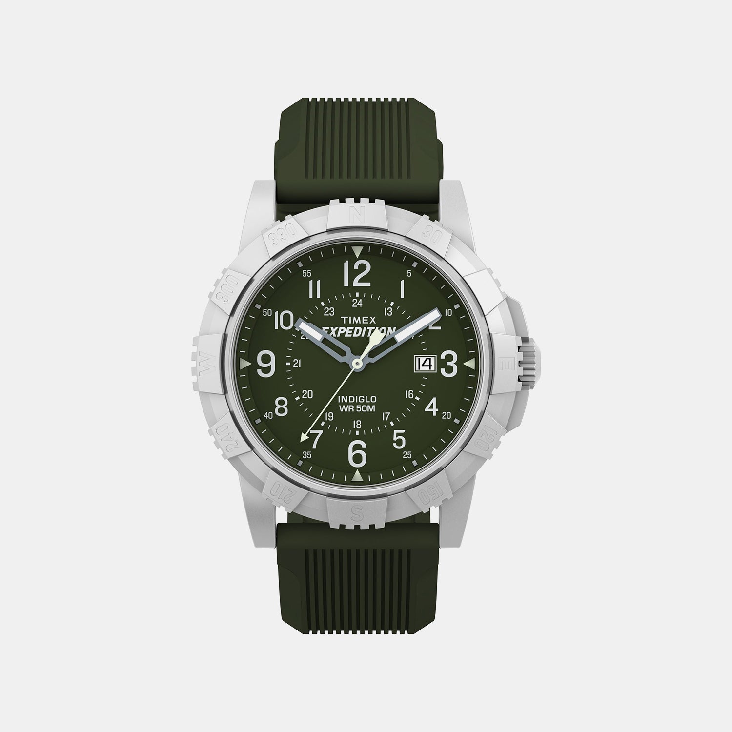 Expedition Men Quartz Green Dial Analog Silicone Watch TW4B32100UJ