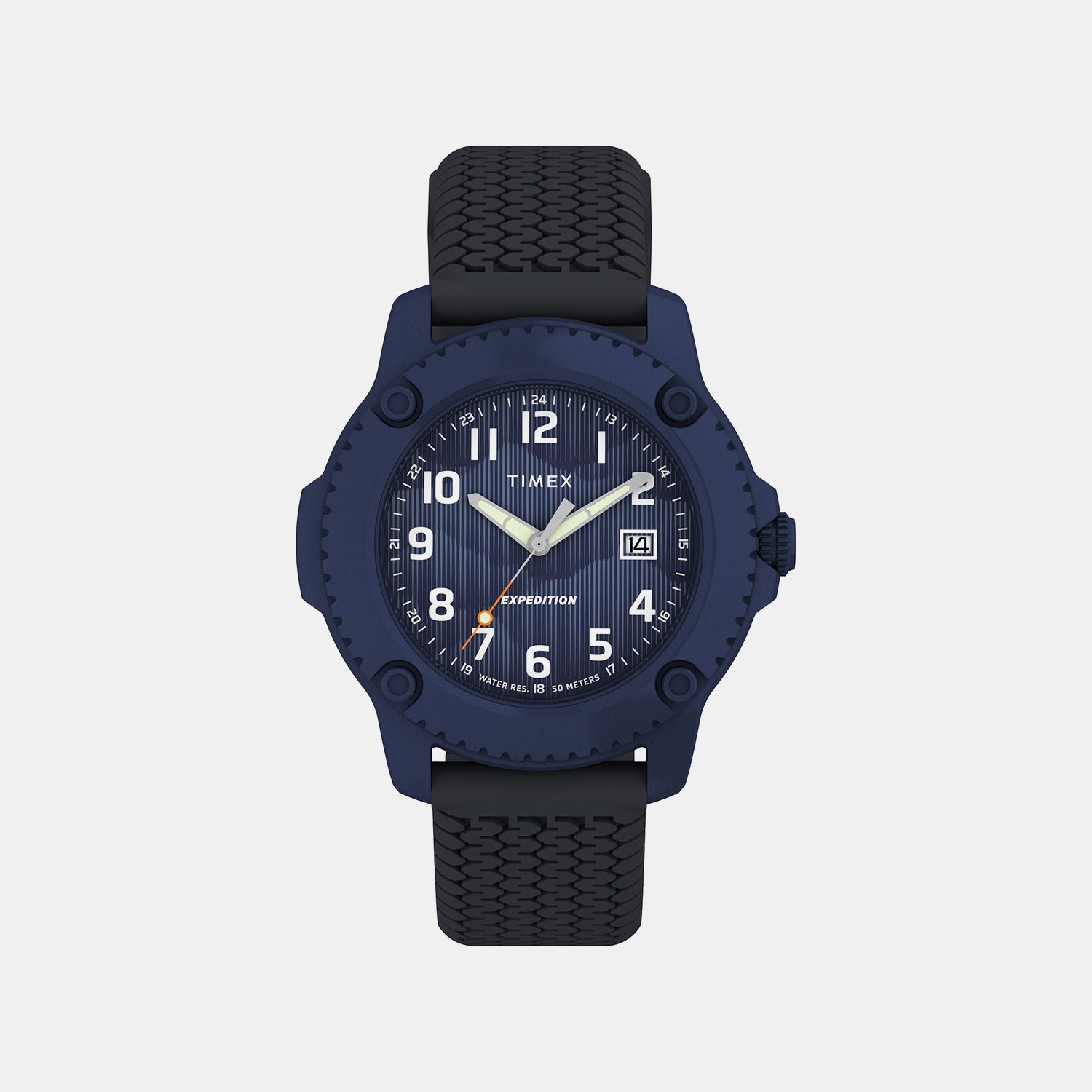 Expedition Timber Men Quartz Blue Dial Analog Silicone Watch TW4B34600UJ