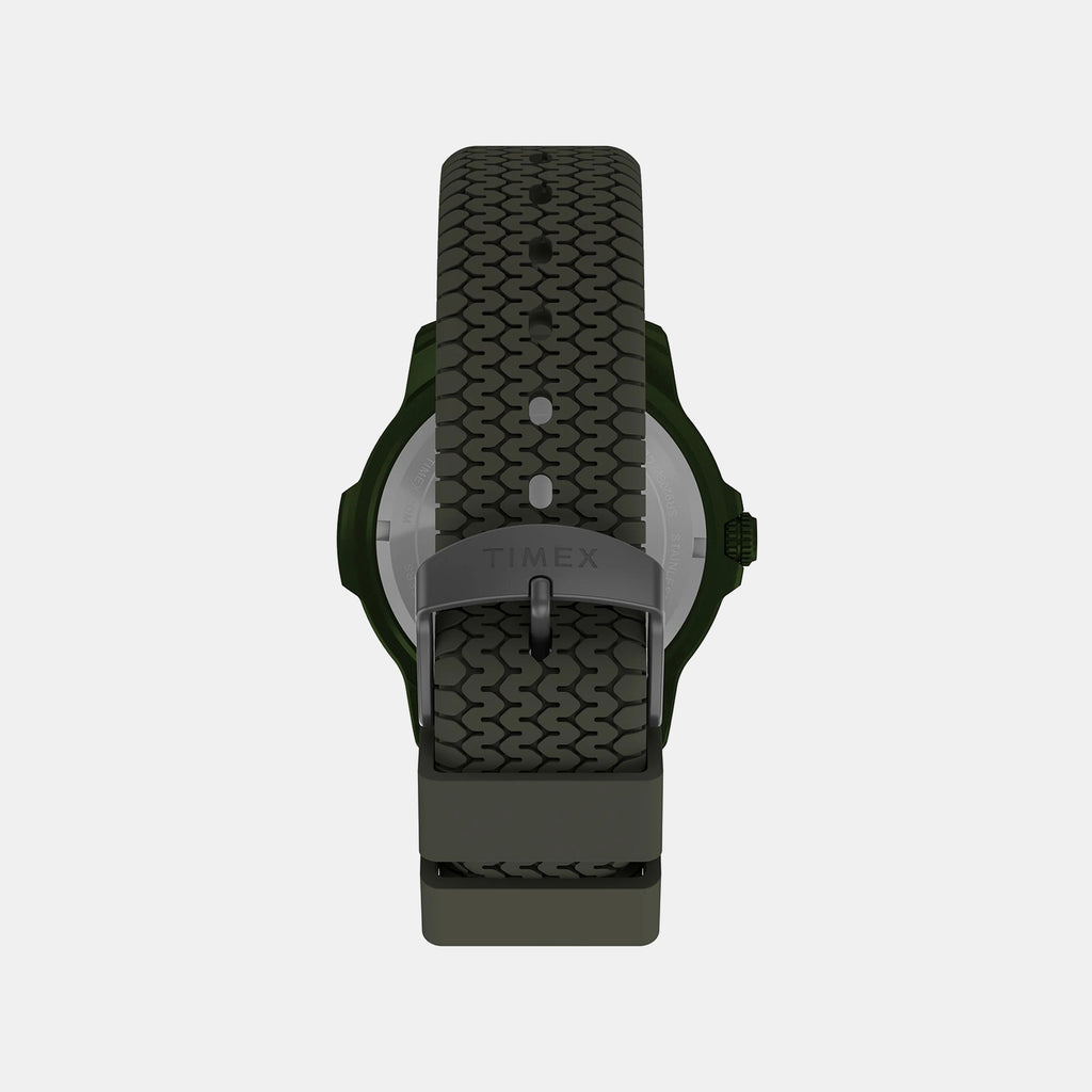 Expedition Timber Men Quartz Green Dial Analog Silicone Watch TW4B34700UJ