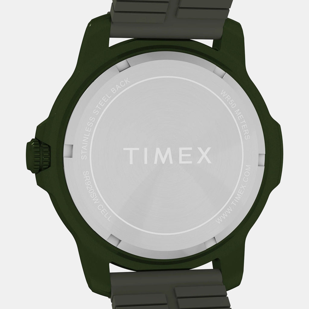 Expedition Timber Men Quartz Green Dial Analog Silicone Watch TW4B34700UJ