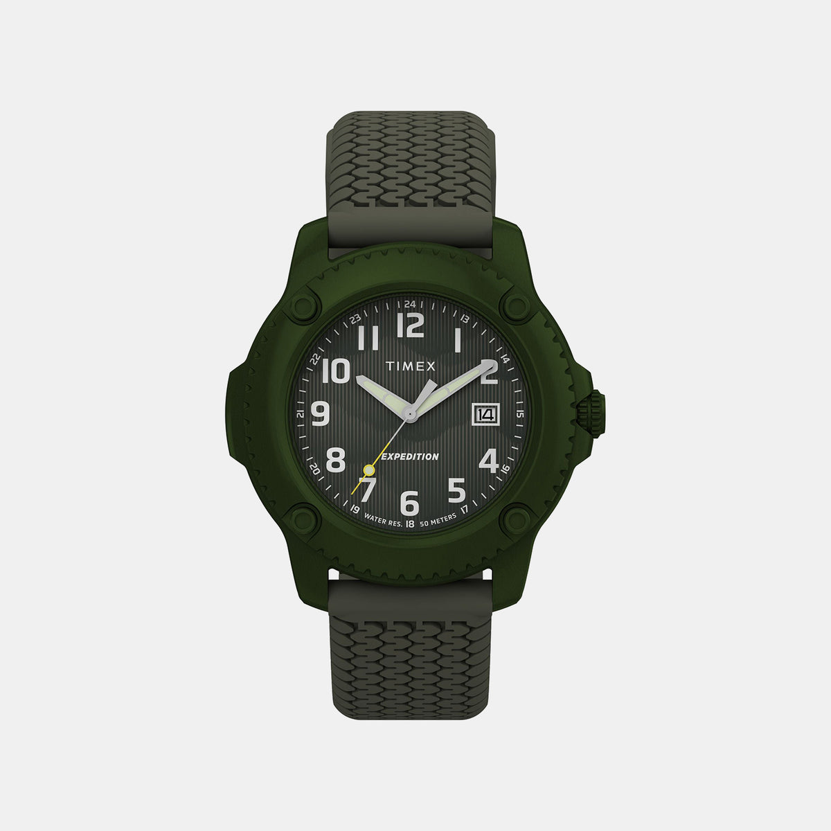 Expedition Men Quartz Green Dial Analog Silicone Watch TW4B34700UJ