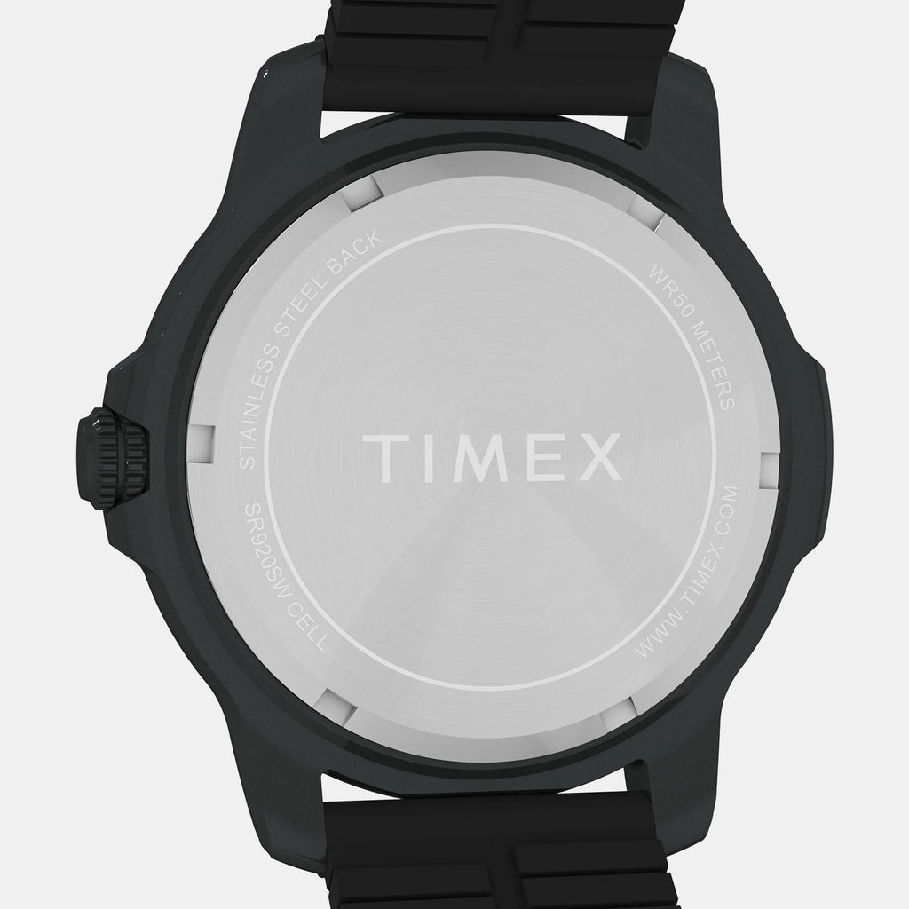 Expedition Timber Men Quartz Black Dial Analog Silicone Watch TW4B34800UJ